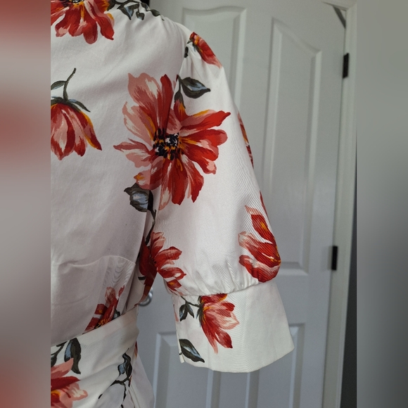 Floral Wrap Blouse with Belt - Picture 5 of 12